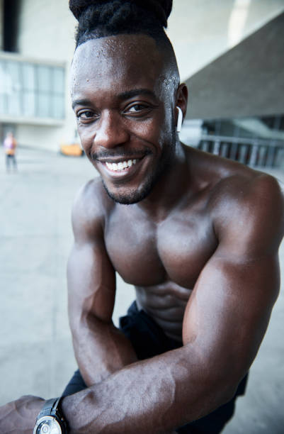 istock Portrait of young muscular man 1213304492