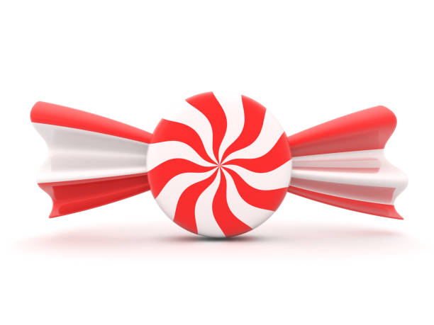 istock 3D Rendering of red and white candy 1213307187
