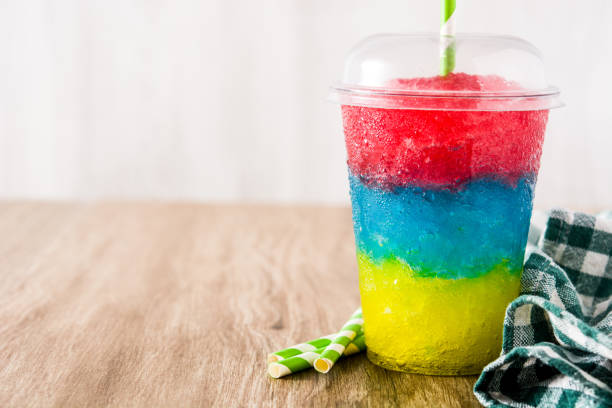 istock Colorful slushie of different flavors 1213308982