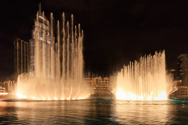 istock dancing fountains in Dubai in night time 1213317548