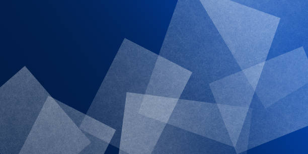 istock Blue abstract background with texture and layers of light blue squares on black background in modern geometric layers 1213321687