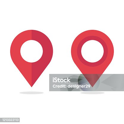 istock Map Pin, Location Icon Vector Design on White Background. 1213322113