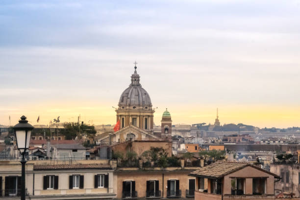 istock Rome's skyline from the top of the Spanish 1213322444