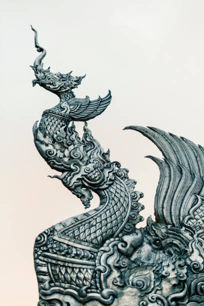 istock Rooftop sculpture at silver temple in Chiang Mai, Thailand 1213327713