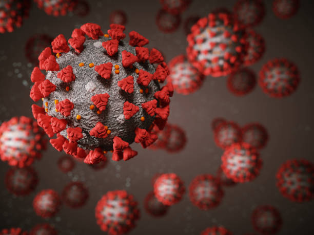 istock Coronavirus or Covid-19 cell pandemic virus. 3d render, 3d illustration 1213337189