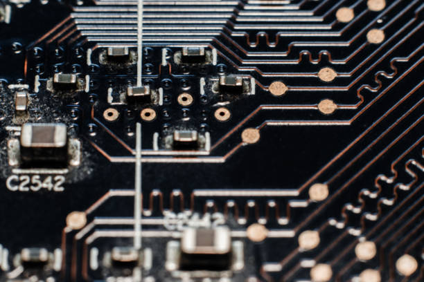 istock Electronic circuit board close up. Electronic wiring on the board 1213342098