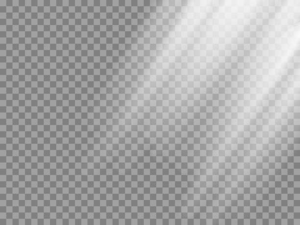 иллюстрация вектора сияющих солнечных лучей. солнечный свет светящийся png, eps, ai, svg эффект. белый луч солнечные лучи небо фон - светорассеяние в объективе иллюстрации stock illustrations