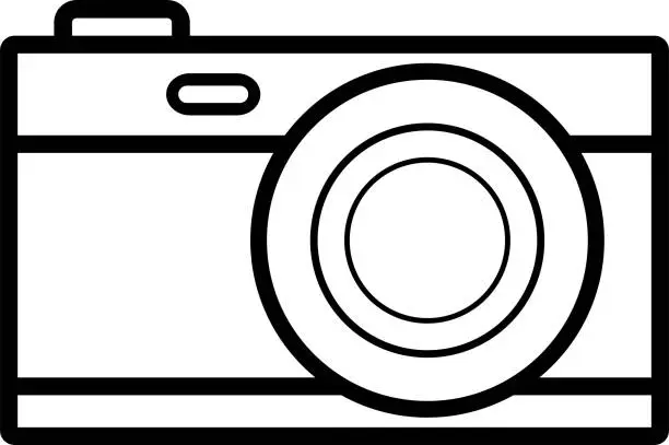 Vector illustration of Camera icon isolated vector illustration