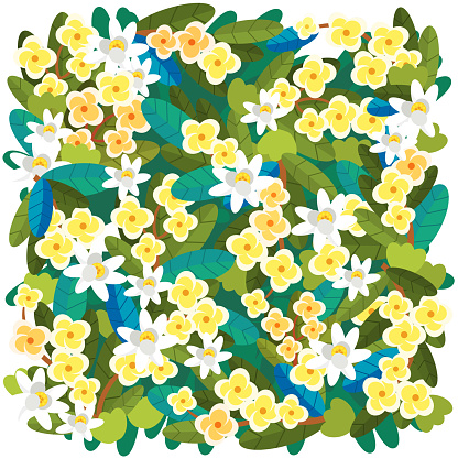 Ilustración de Escena De Dibujos Animados Con Hermosas Y Coloridas Flores Sobre Fondo Blanco y más Vectores Libres de Derechos de Alegre - iStock Ilustración de Escena De Dibujos Animados Con Hermosas Y Coloridas Flores Sobre Fondo Blanco y más Vectores Libres de Derechos de Alegre - iStock