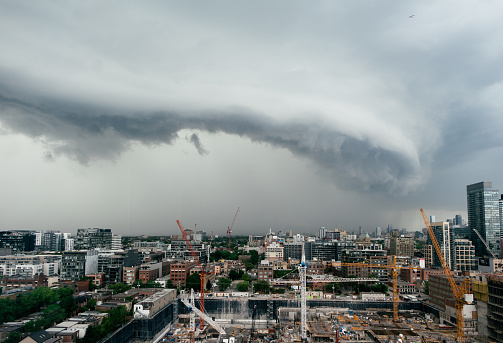 Storm cloud above the city