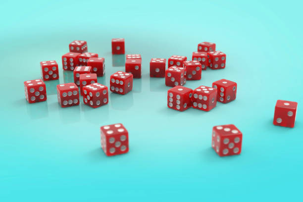 red dice number 3,5 and 6 with white background