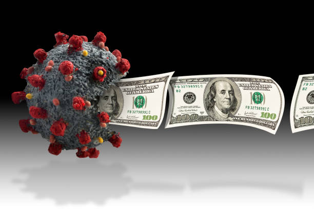 istock Coronavirus eating us paper currency 1213355063