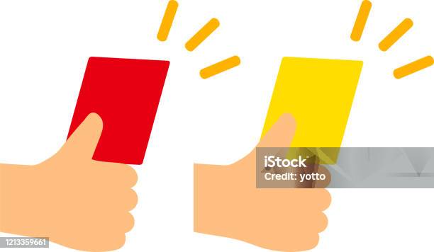 Send Off Vector Sent Off With A Yellow Or Red Card Isolated Vector Illustration Set ...