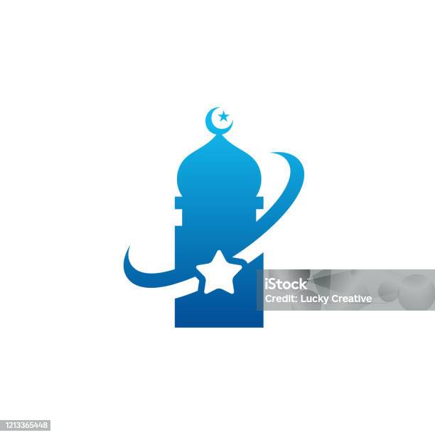 イスラムロゴデザインコンセプトスターモスクタワーロゴテンプレートベクトル 3Dのベクターアート素材や画像を多数ご用意 3D, アラビア