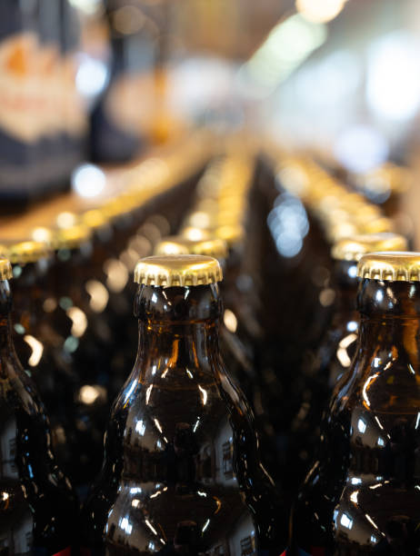 istock Many Belgian beer bottles in abbey shop 1213365449
