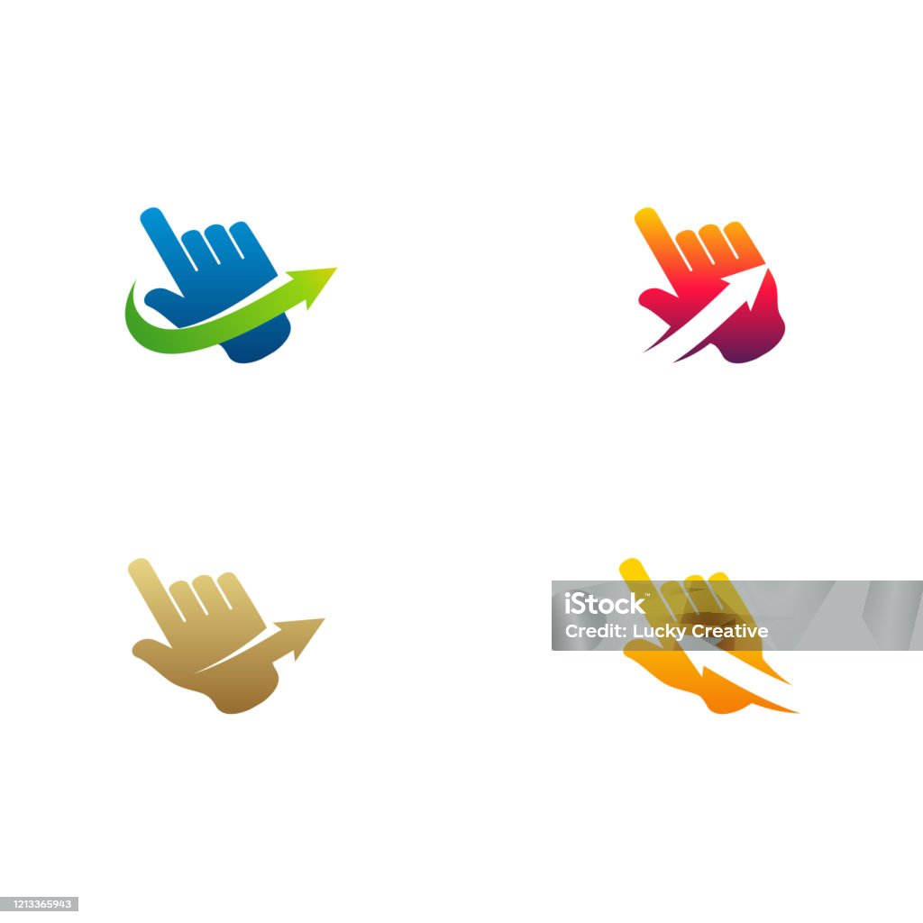 Fast Cursor Design Arrow Cursor Logo Designs Concept Vector Fast Cursor Logo Template ...