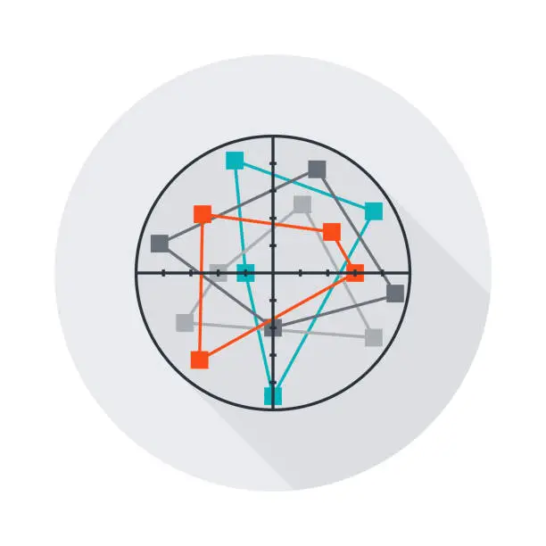 Vector illustration of Radar Graph Icon