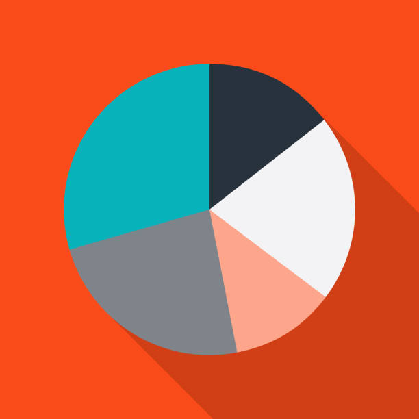 ilustraciones, imágenes clip art, dibujos animados e iconos de stock de icono de gráfico circular - spreadsheet pie chart chart report