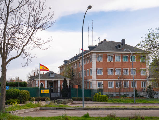 main facade of the palacio de la moncloa - madrid built structure house spain imagens e fotografias de stock