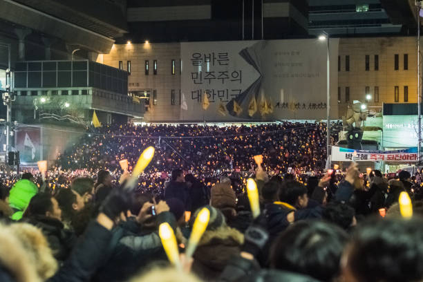 Korean people gathered form countrywide to ask for impeachment of the president in 2016.