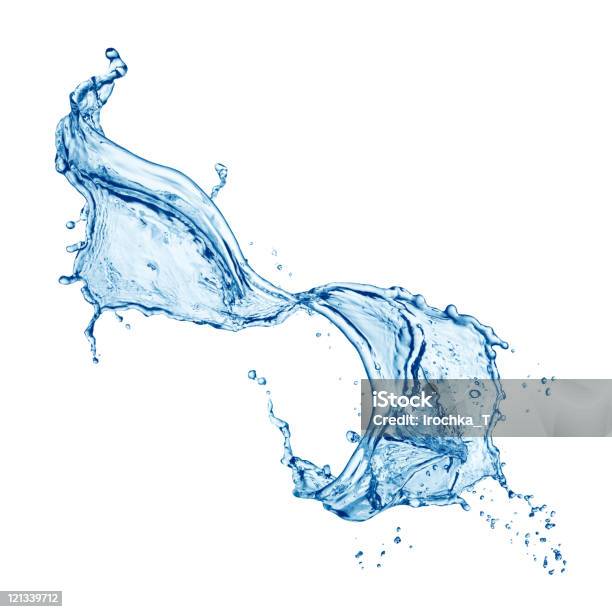 Water Splashing Stock Photo - Download Image Now - Drinking Water, Blue, Flowing