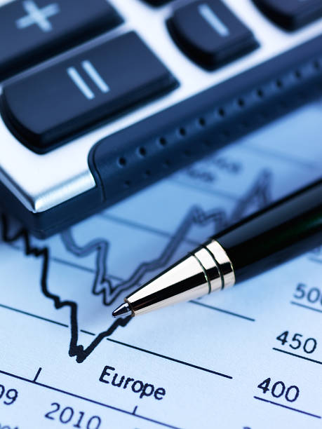 istock Financial concept. Calculator and pen. 121339716