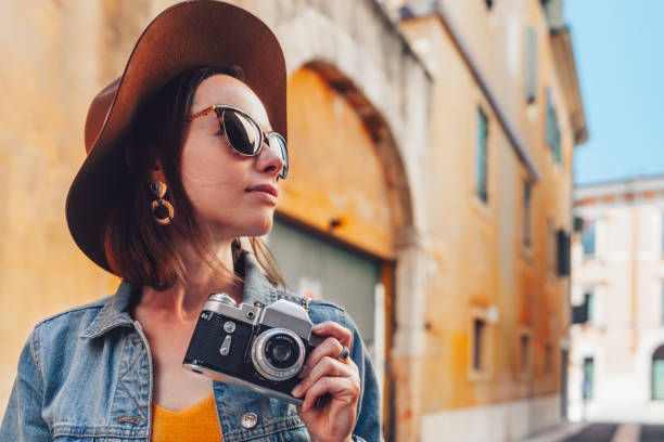 istock Attractive photographer in Italy 1213397553