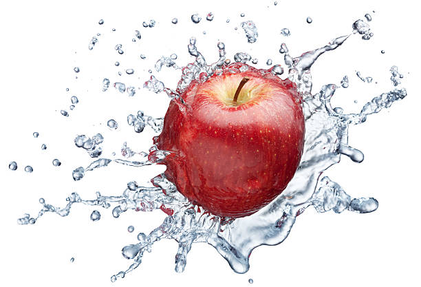 istock Apple in spray of water. 121340153
