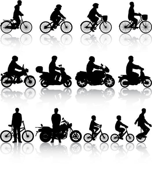 ilustrações de stock, clip art, desenhos animados e ícones de bikes - unicycle men young adult standing