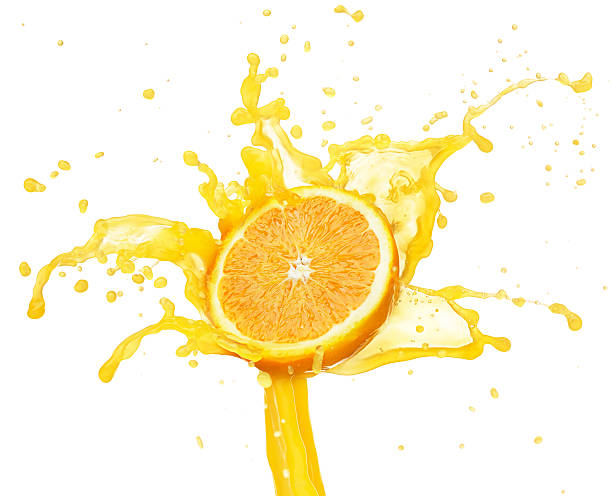 istock orange in spray of water. 121340795