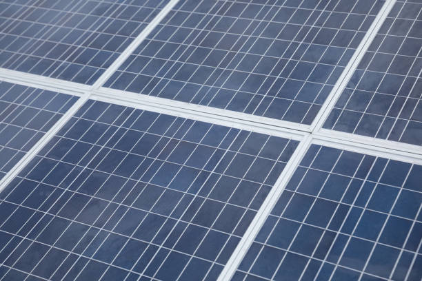 istock Closen up of solar panel with dust 1213414864
