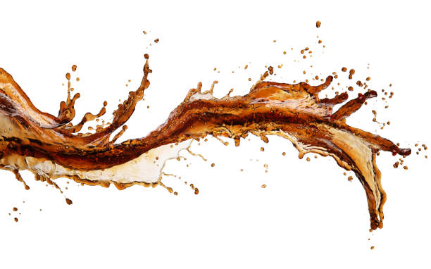 istock Isolated image of cola splash across a white background 121342471
