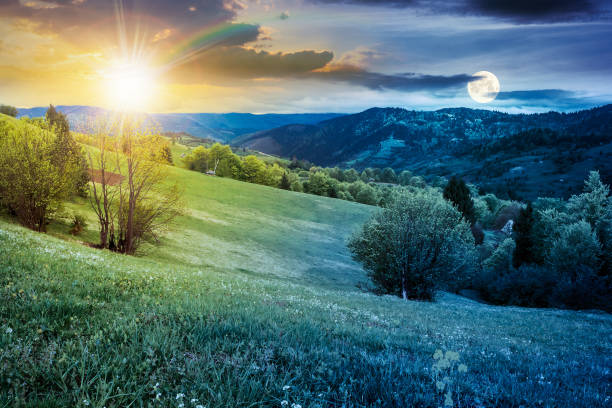 istock time change above rural landscape in mountains 1213431724