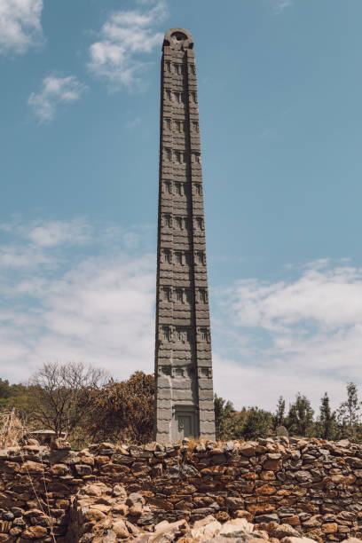 istock Famous ancient obelisks in city Aksum, Ethiopia 1213431939
