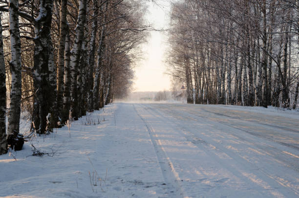 istock Winter landscape with frosty Sunny day 1213434978