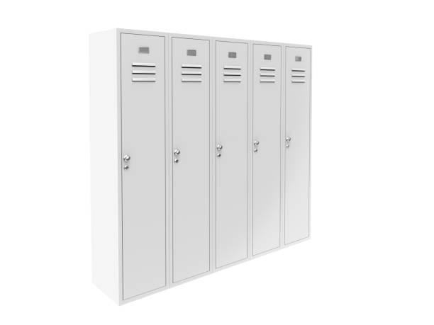 istock Metal gym closed lockers 1213435164