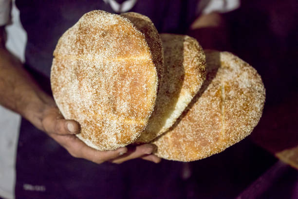 Fresh bread Moroccan bakery, Essaouira