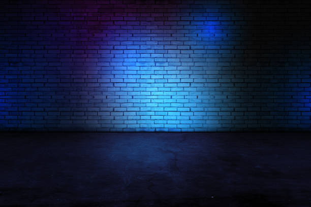 istock Modern futuristic neon abstract background. Large object in the center, space background. Dark scene with neon light. Reflection of light on a wet surface. 1213440609