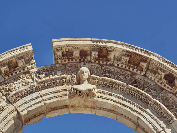istock Ephesus ancient city building detail. 1213441895