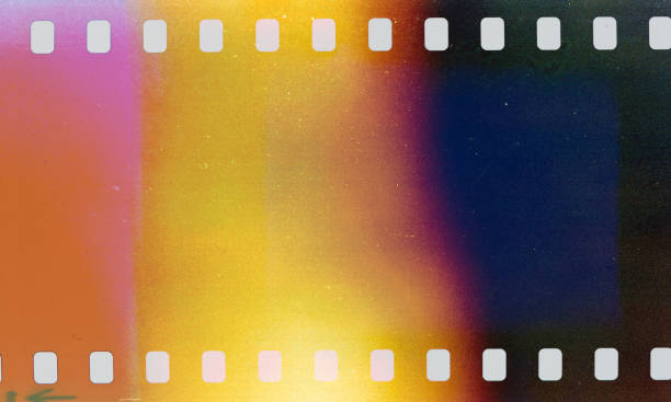 Light Leaks From Vintage Camera Old Developed Film Light Leaks from A film camera. Expired and developed film from vintage Exakta camera, with a lot of dust, scratches and light leaks. leaked pictures stock pictures, royalty-free photos & images