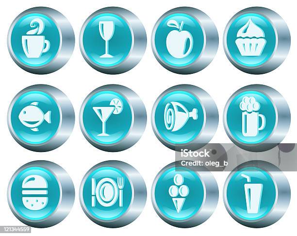 Food And Drink Buttons Stock Illustration - Download Image Now - Alcohol - Drink, Apple - Fruit, Beer - Alcohol