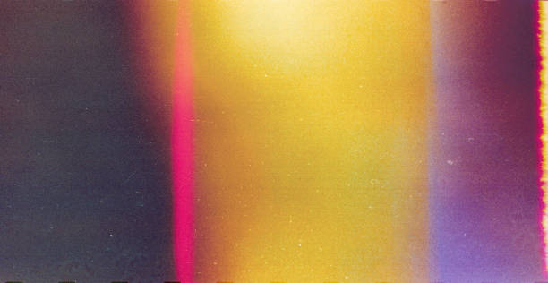 Old Developed Film Light Leaks from A film camera. Expired and developed film from vintage Exakta camera, with a lot of dust, scratches and light leaks.
