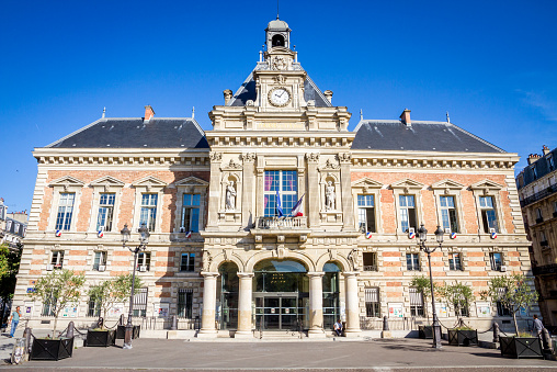 PARIS/FRANCE - September 3, 2019 : 19th borough Town Hall