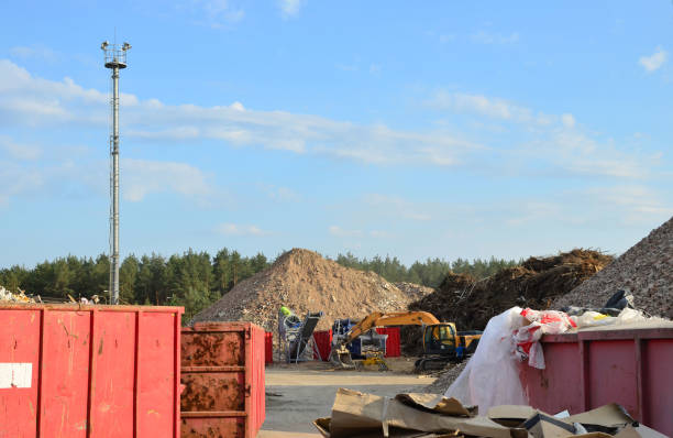 istock Skip for dumping renovation waste. Metal tanks and capacities for storage and transportation of garbage. Metal trash cans and containers for MSW. 1213450367