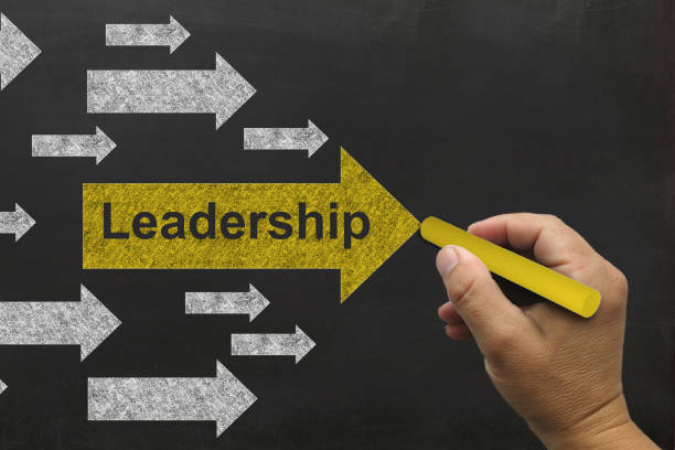 istock Leadership business competition arrow drawing blackboard 1213450680