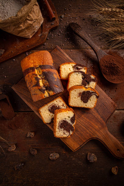 istock Cocoa and vanilla loaf cake 1213452106