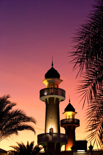 istock Ramadan Kareem background with the silhouette of Dome mosque 1213453816