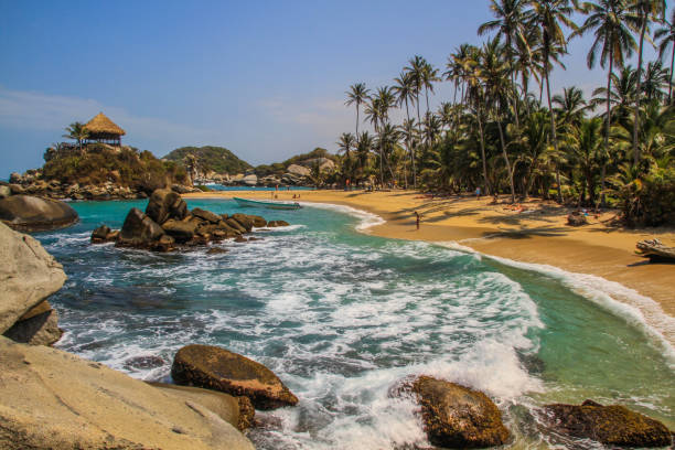 istock Beach hut at Tayrona National Park, Colombia 1213459144