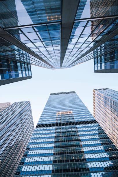 istock Looking up at Manhattan skyscrapers 1213459390