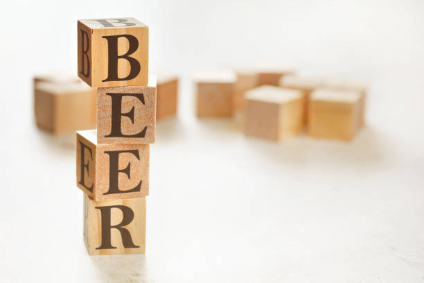 istock Four wooden cubes arranged in stack with word BEER (meaning Behaviour, effect, expectation, results) on them, space for text / image at down right corner 1213462908